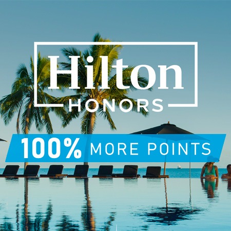 Koop Hilton Honors punten nu met 100% bonus